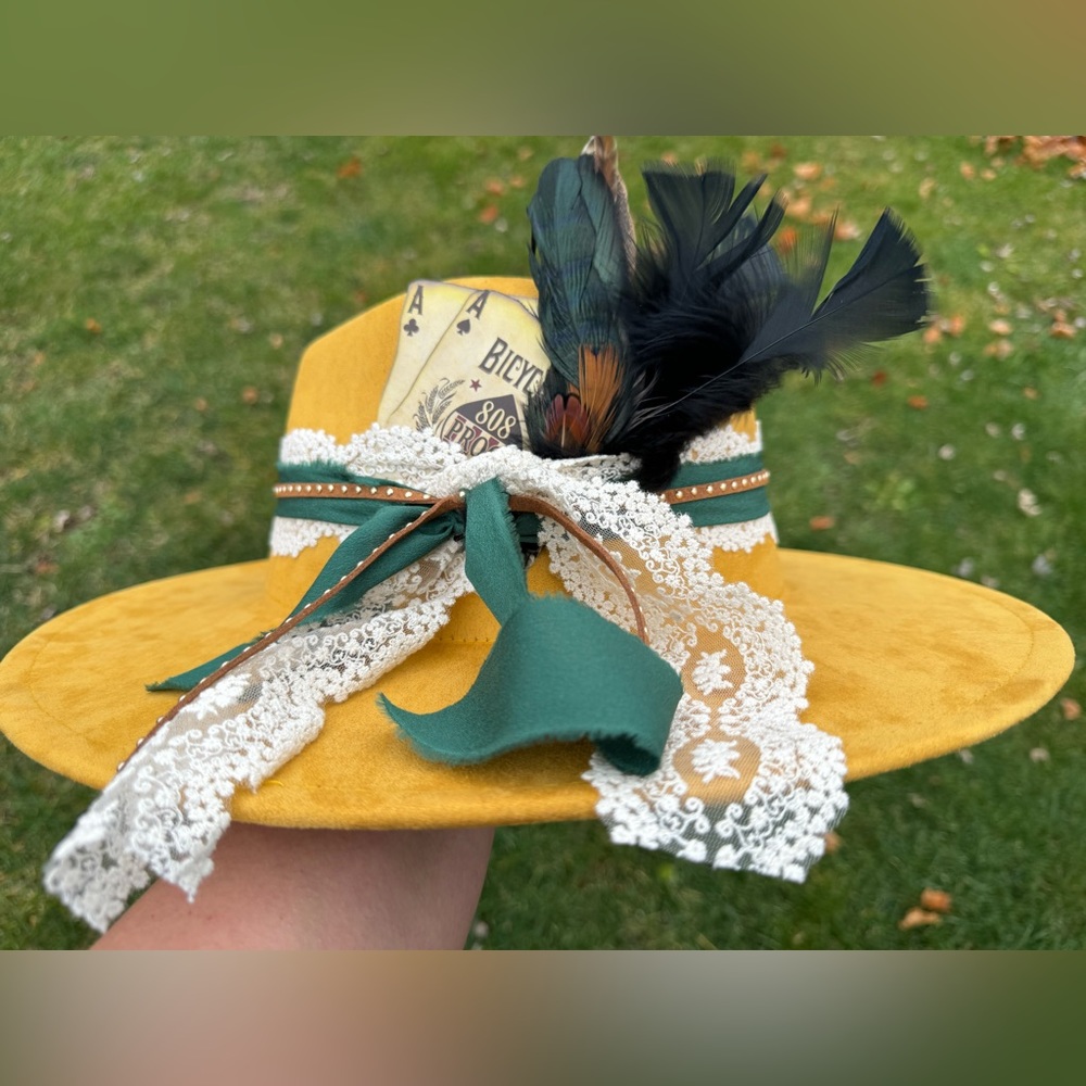 Vegan Suede Wide Brim Fedora Hat